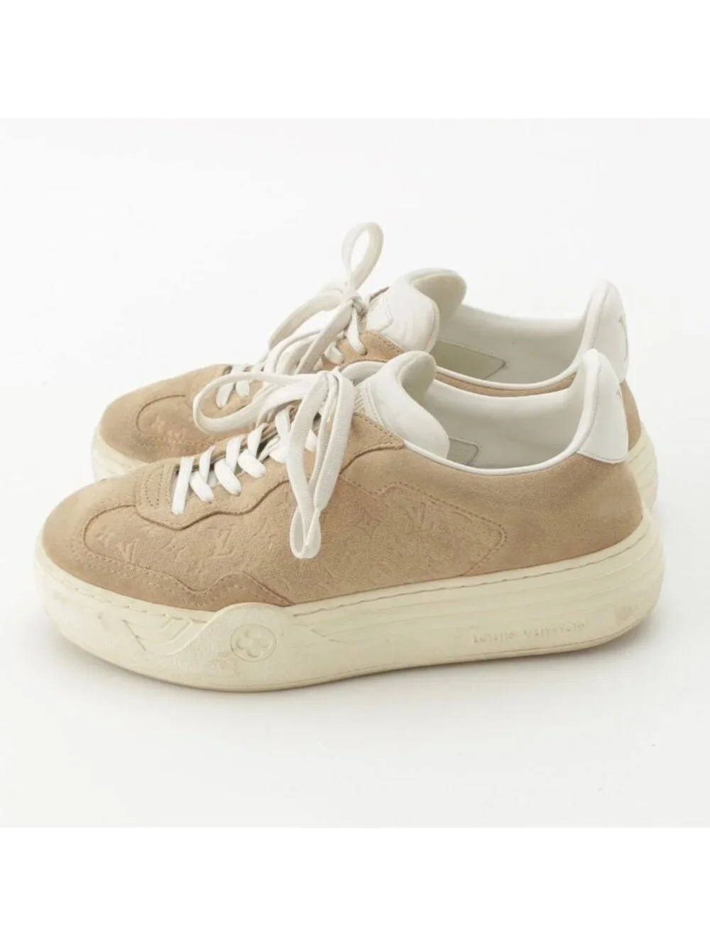 Louis Vuitton Groovy Suede Sneakers Beige